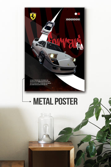 FERRARI F40 | SOLID CARS #11 | CAR POSTERS