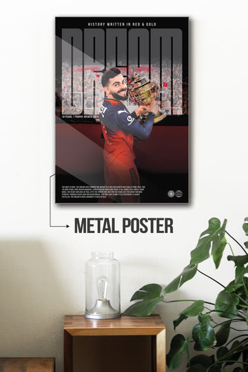 RED AND GOLD | RCB #6 | RCB POSTERS