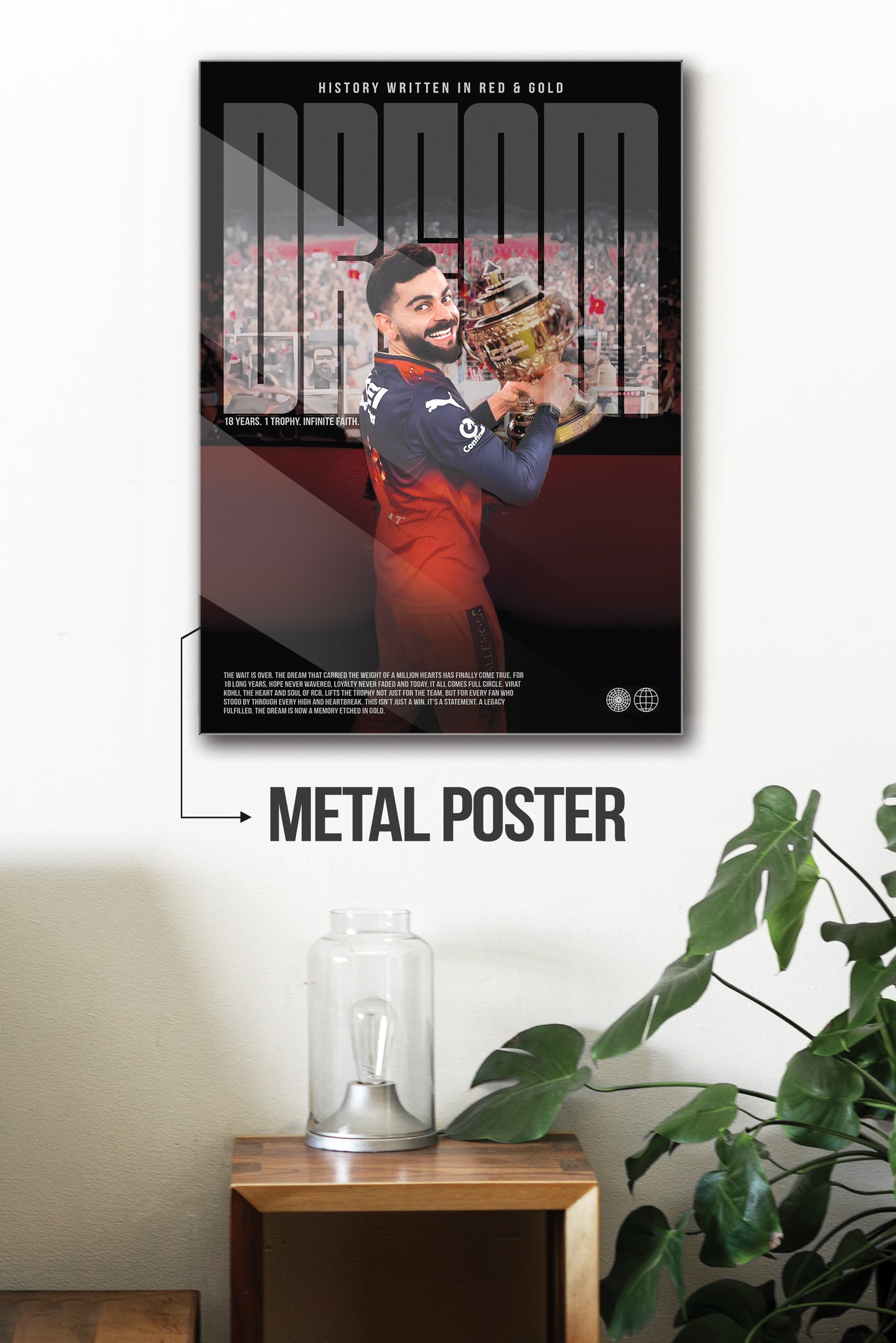 RED AND GOLD | RCB #6 | RCB POSTERS