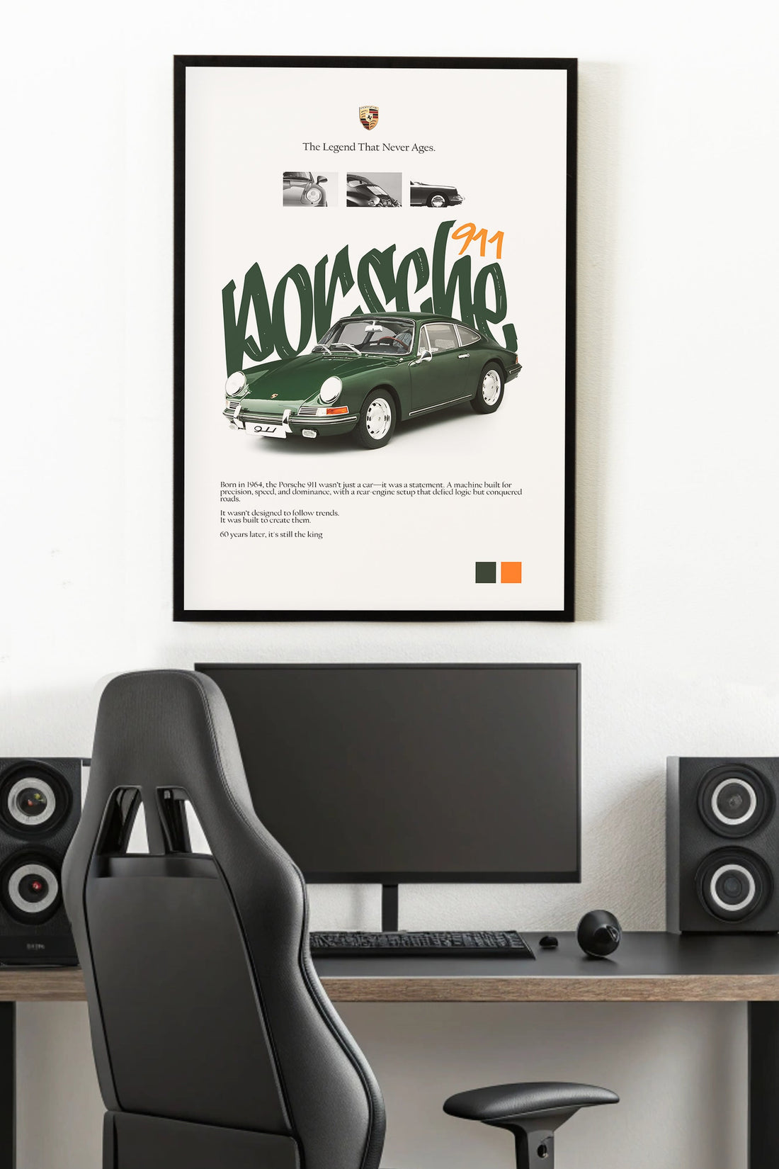 PORSCHE 911 | SOLID CARS #05 | CAR POSTERS