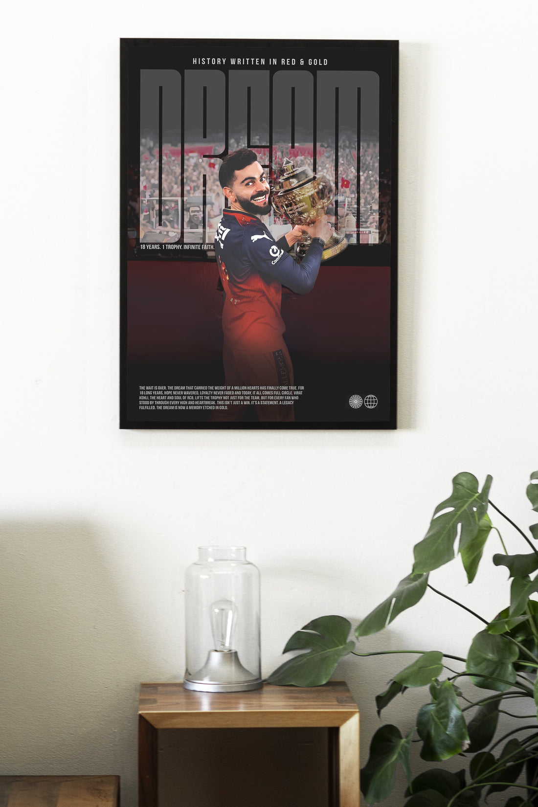 RED AND GOLD | RCB #6 | RCB POSTERS